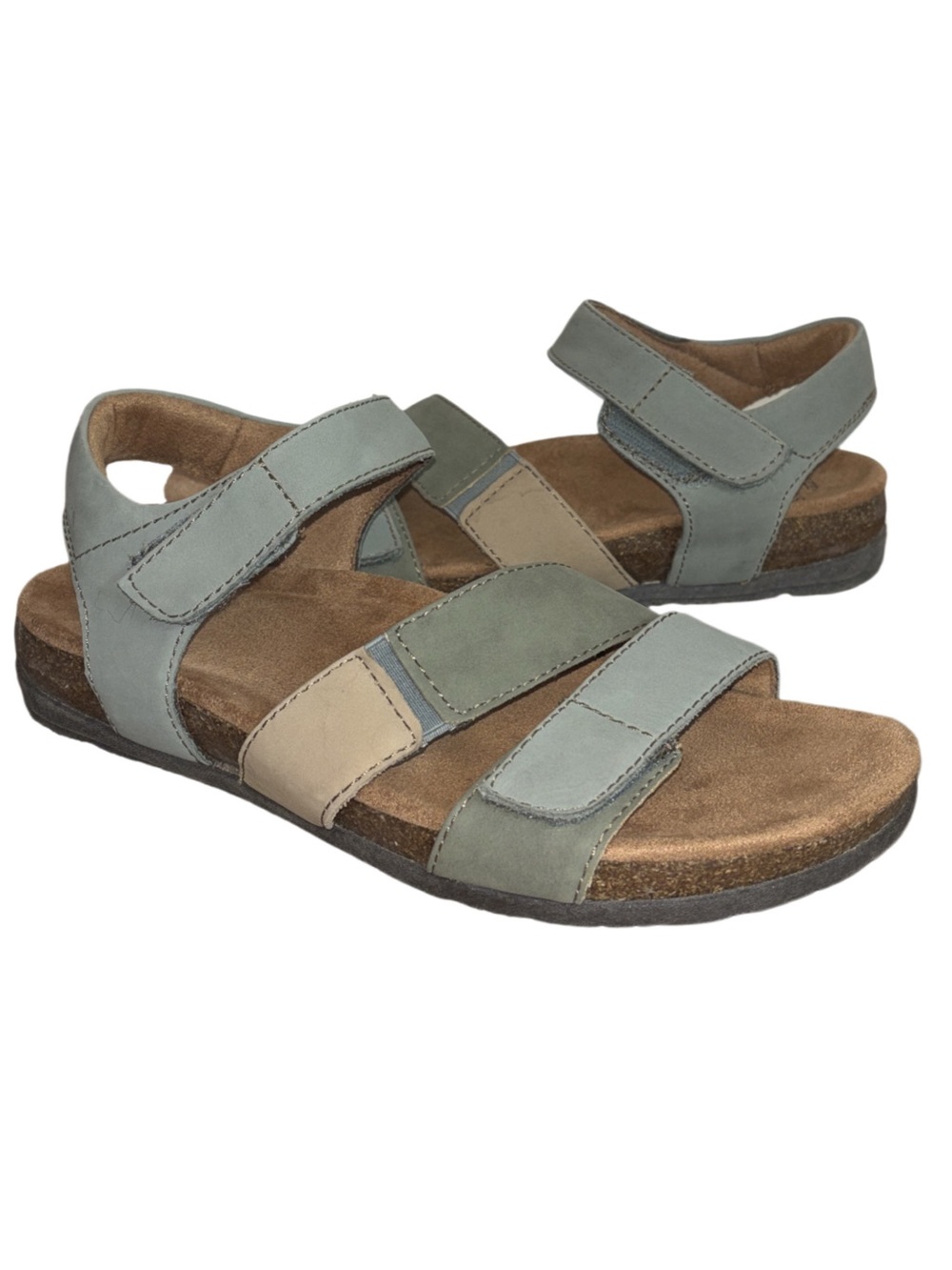 Earth Origins Orlene Sandal In Blue Heron woman's size 8 Wide Comfort shoes